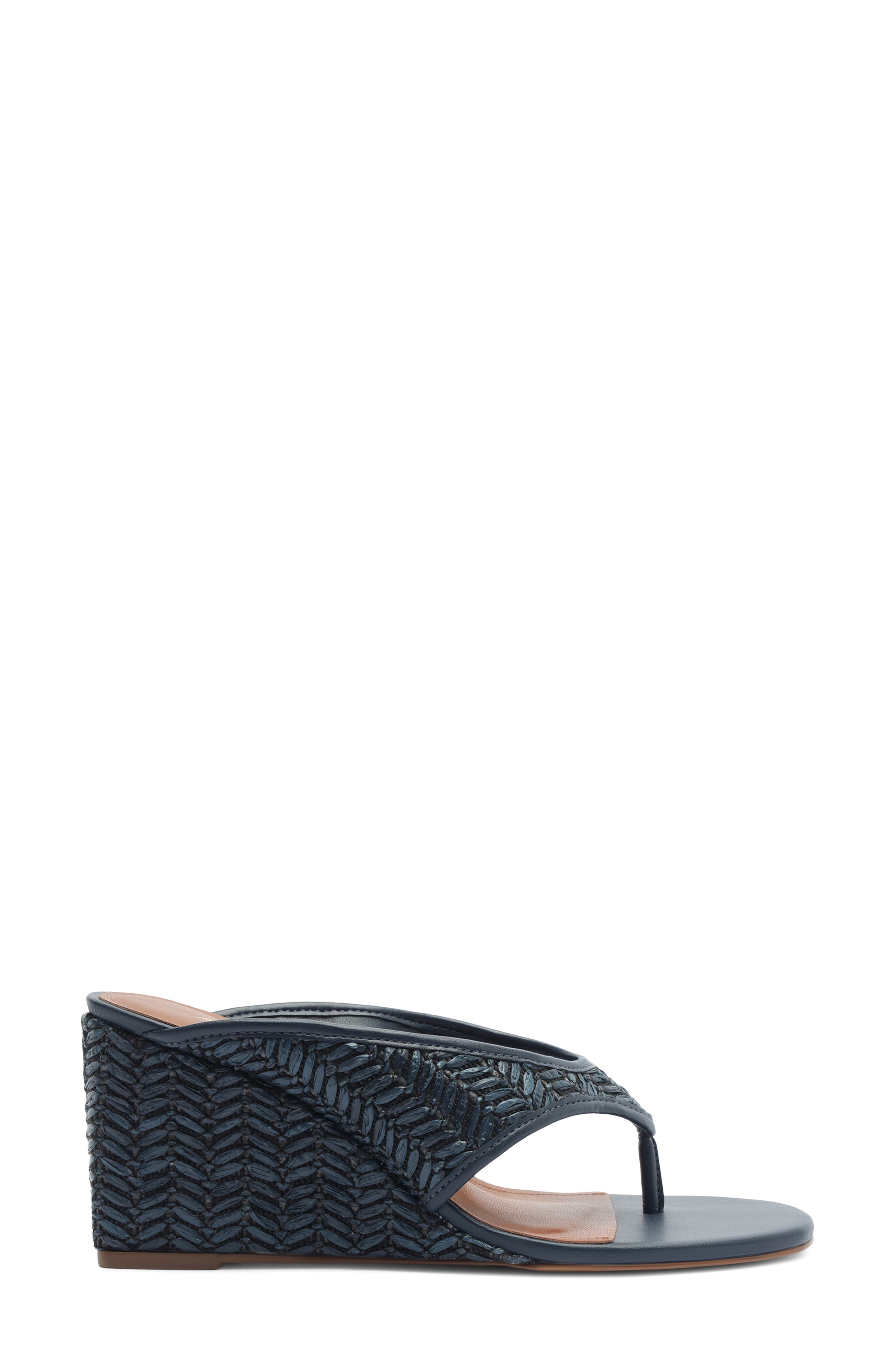 Sara Wedge Flip Flop, Alternate, color, PETROLWO/ NAVY NAUTICAL