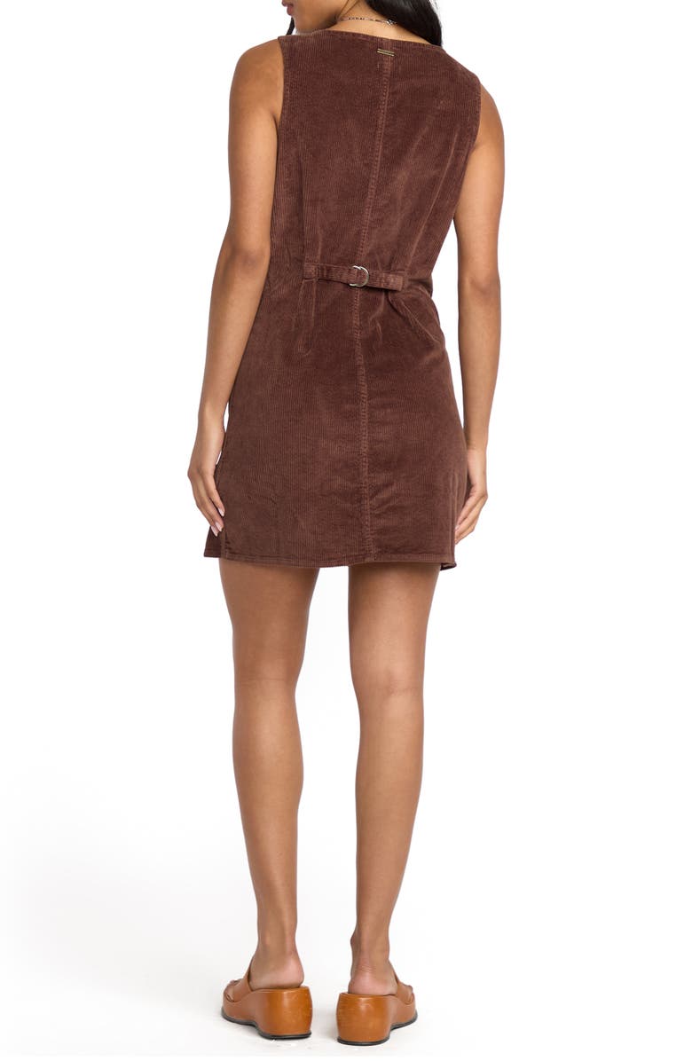 Billabong Last Waves Corduroy Minidress, Alternate, color, Espresso Brown