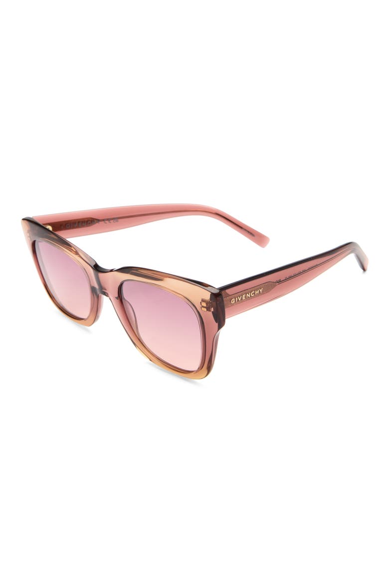 City 53mm Geometric Sunglasses, Alternate, color, PINK / VIOLET