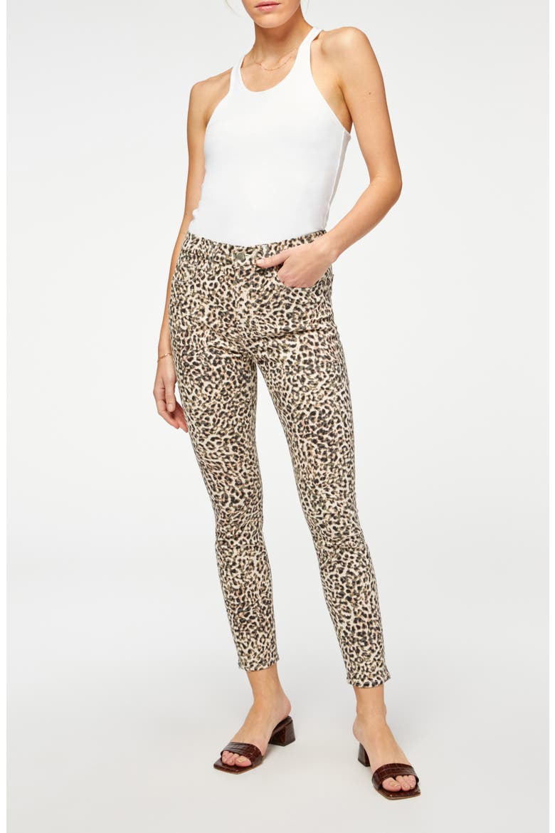 Leopard Print Ankle Skinny Jeans, Alternate, color, SANDY LEOPARD