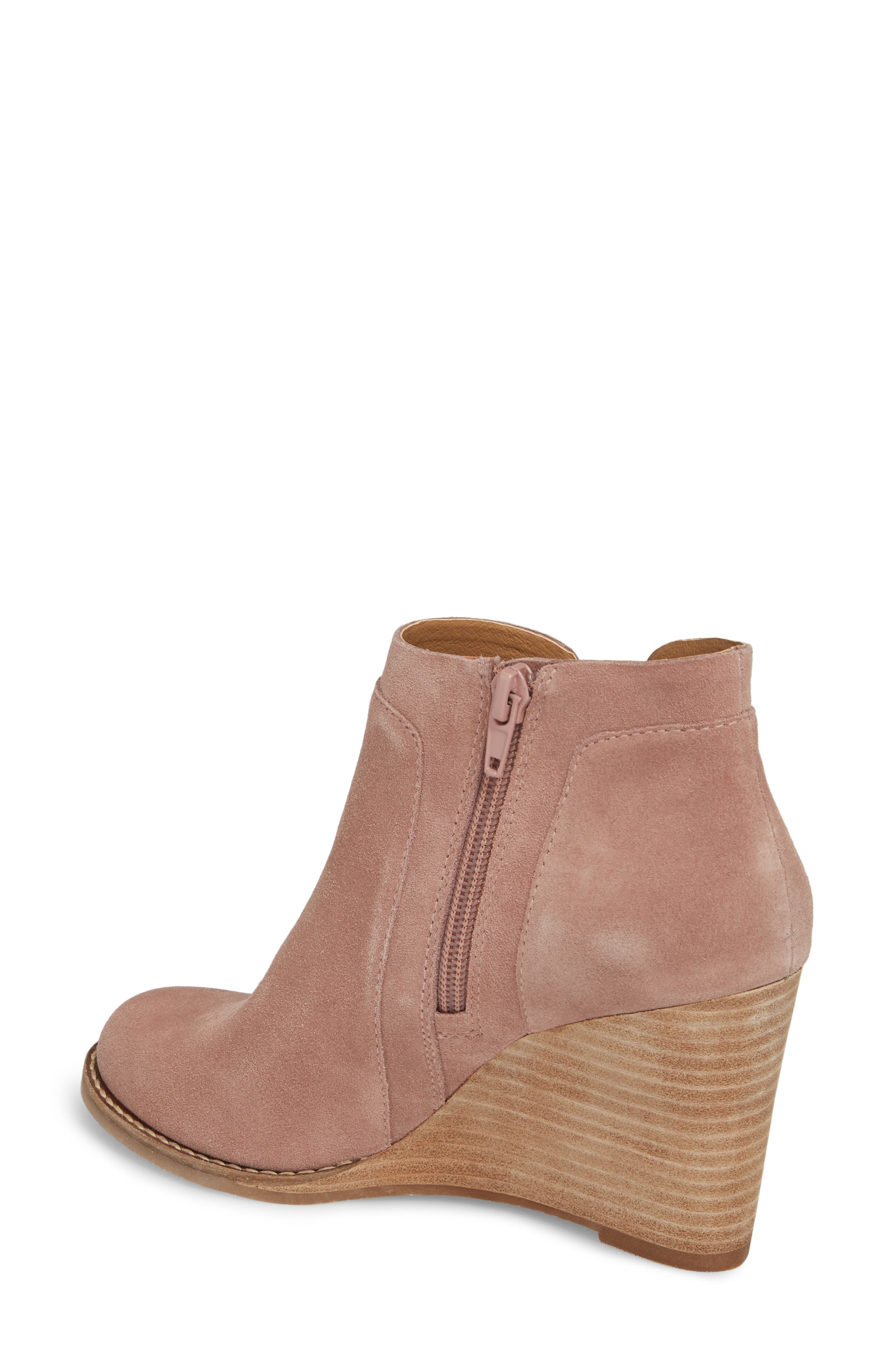 Yabba Wedge Bootie, Alternate, color, BLUSH SUEDE