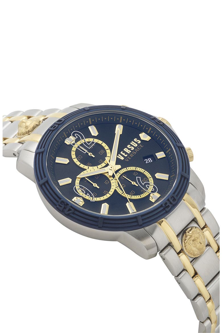 Bicocca Bracelet Watch, 46mm, Alternate, color, SILVER/ GOLD/ BLUE