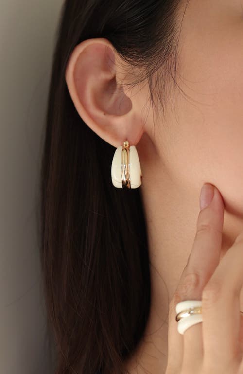 Rc Retro Chic Ostuni Hoop Earrings In Gold