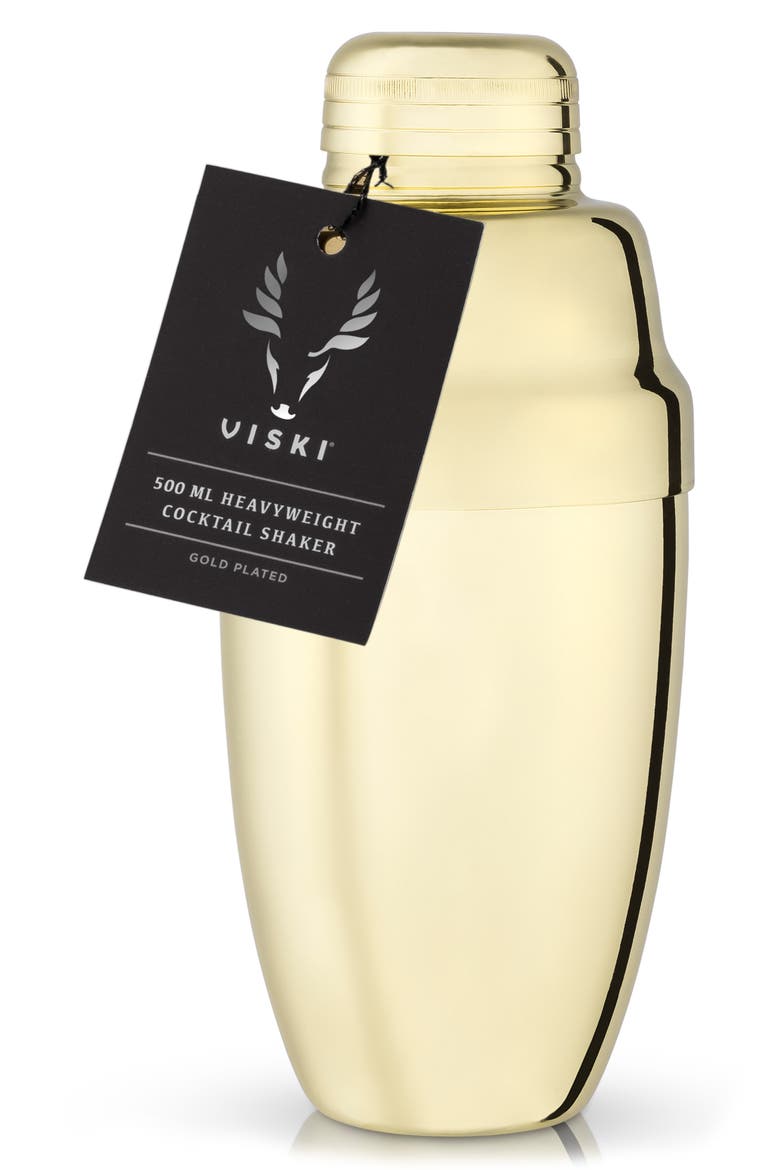 Heavyweight Cocktail Shaker, Alternate, color, GOLD