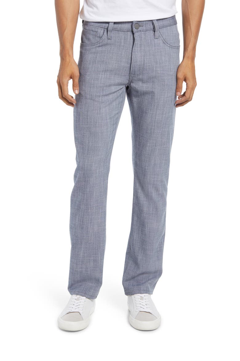 Courage Straight Leg Stretch Chambray Pants, Main, color, GREY CROSS TWILL