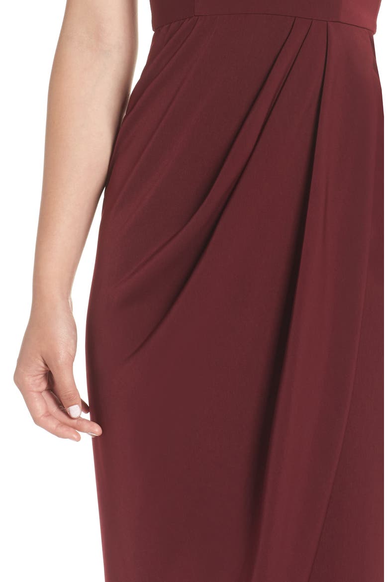 Tulip Hem Maxi Dress, Alternate, color, BURGUNDY