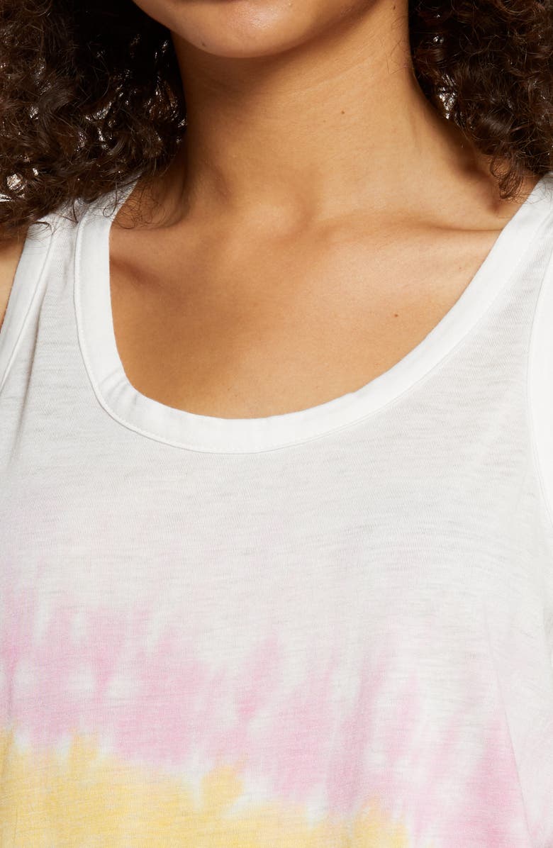 Emerson Road Tie Dye Short Pajamas, Alternate, color, White Vintage Jersey