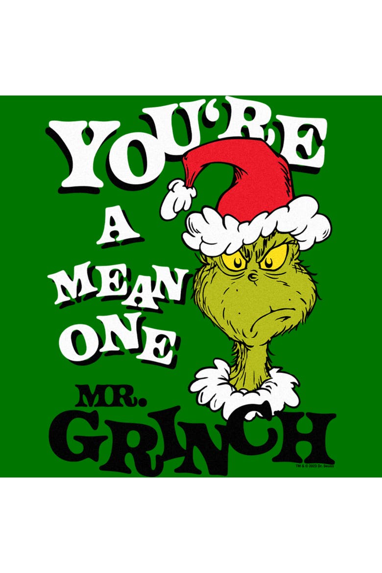 Men's Dr. Seuss Christmas Mean One Graphic T-Shirt, Alternate, color, Kelly Green