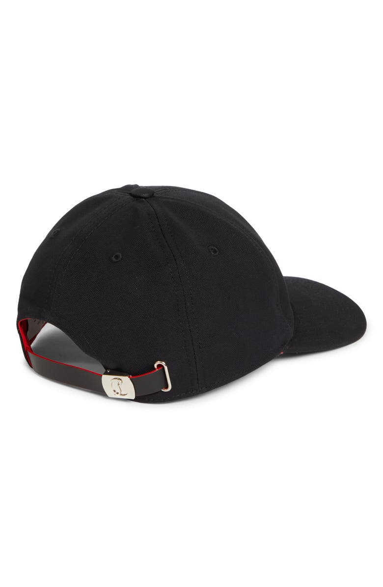 Christian Louboutin Mooncrest Ivy Canvas Adjustable Baseball Cap, Alternate, color, 