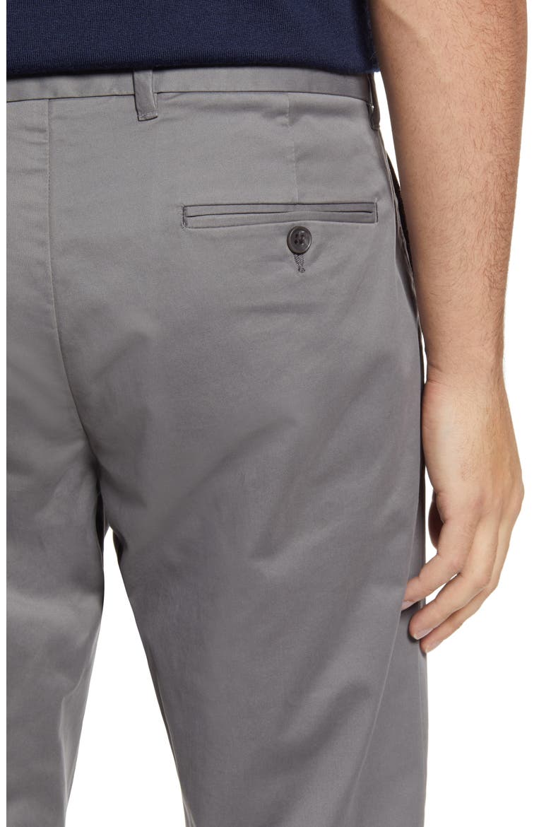 Sueded Slim Fit Stretch Chinos, Alternate, color, GREY DARK CHARCOAL HEATHER