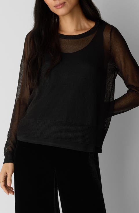 Crewneck Semisheer Sweater