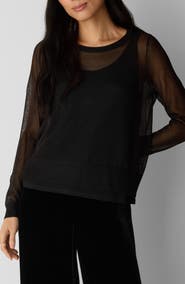 Eileen Fisher Crewneck Semisheer Sweater
