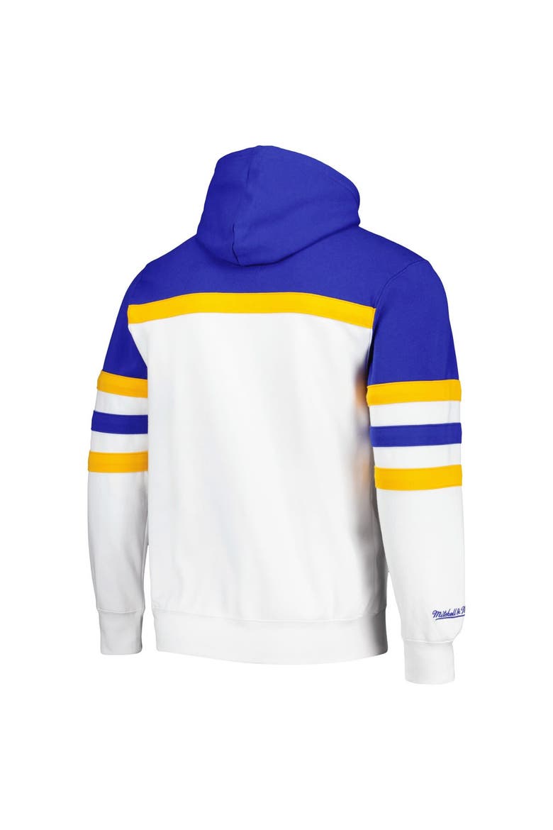Men's Mitchell & Ness White/Blue St. Louis Blues Head Coach Pullover Hoodie, Alternate, color, White