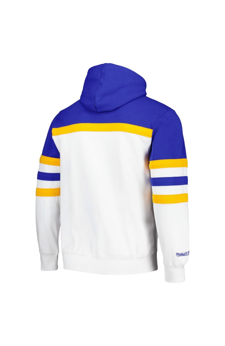 Mitchell & Ness Men's Mitchell & Ness White/Blue St. Louis Blues Head Coach Pullover Hoodie, Alternate, color, White
