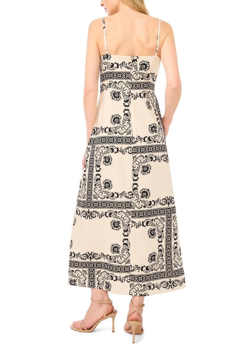 Print Sleeveless Maxi Dress with Jacket, Alternate, color, RICH BLACK 060
