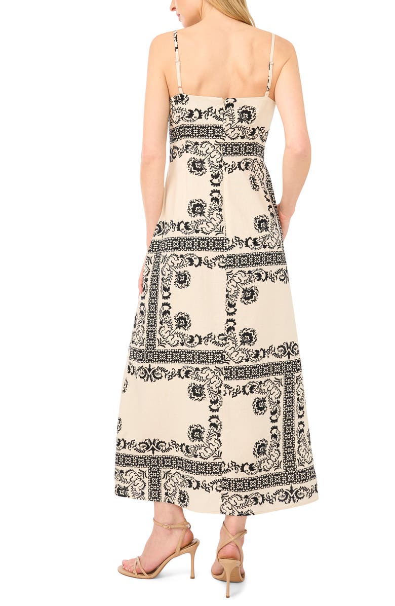 Halogen<sup>®</sup> Print Sleeveless Maxi Dress with Jacket, Alternate, color, Rich Black 060