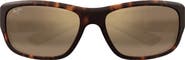Maui Jim Mauklele 64mm PolarizedPlus2® Wraparound Rectangular Sunglasses