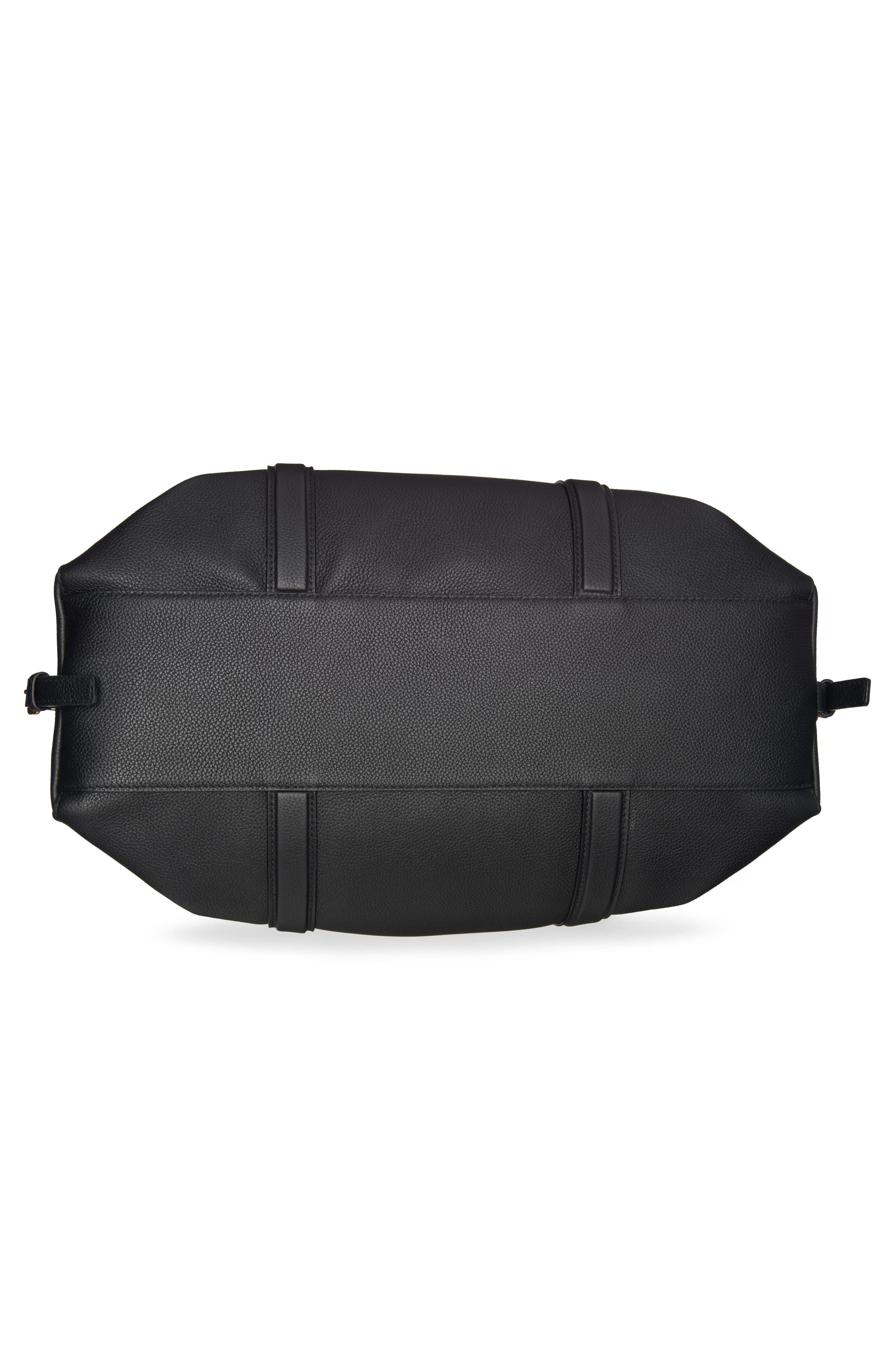 McQueen Farringdon Leather North/South Tote, Alternate, color, Black/ Gold