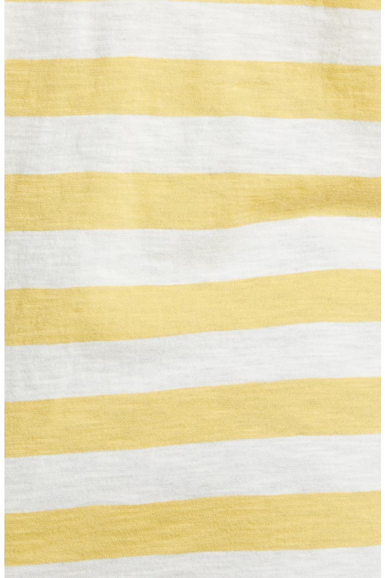 Whisper Cotton Stripe Crewneck T-Shirt, Alternate, color, CHAMOMILE TEA