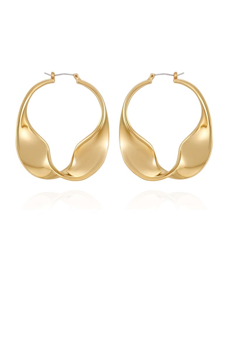 Vince Camuto Sculptural Twisted Hoop Earrings, Main, color, 