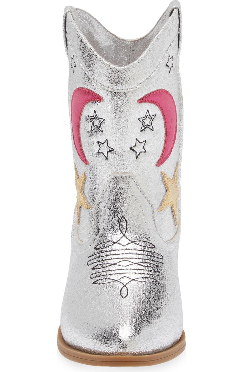 Tucker + Tate Spring Metallic Western Boot, Alternate, color, Silver Multi