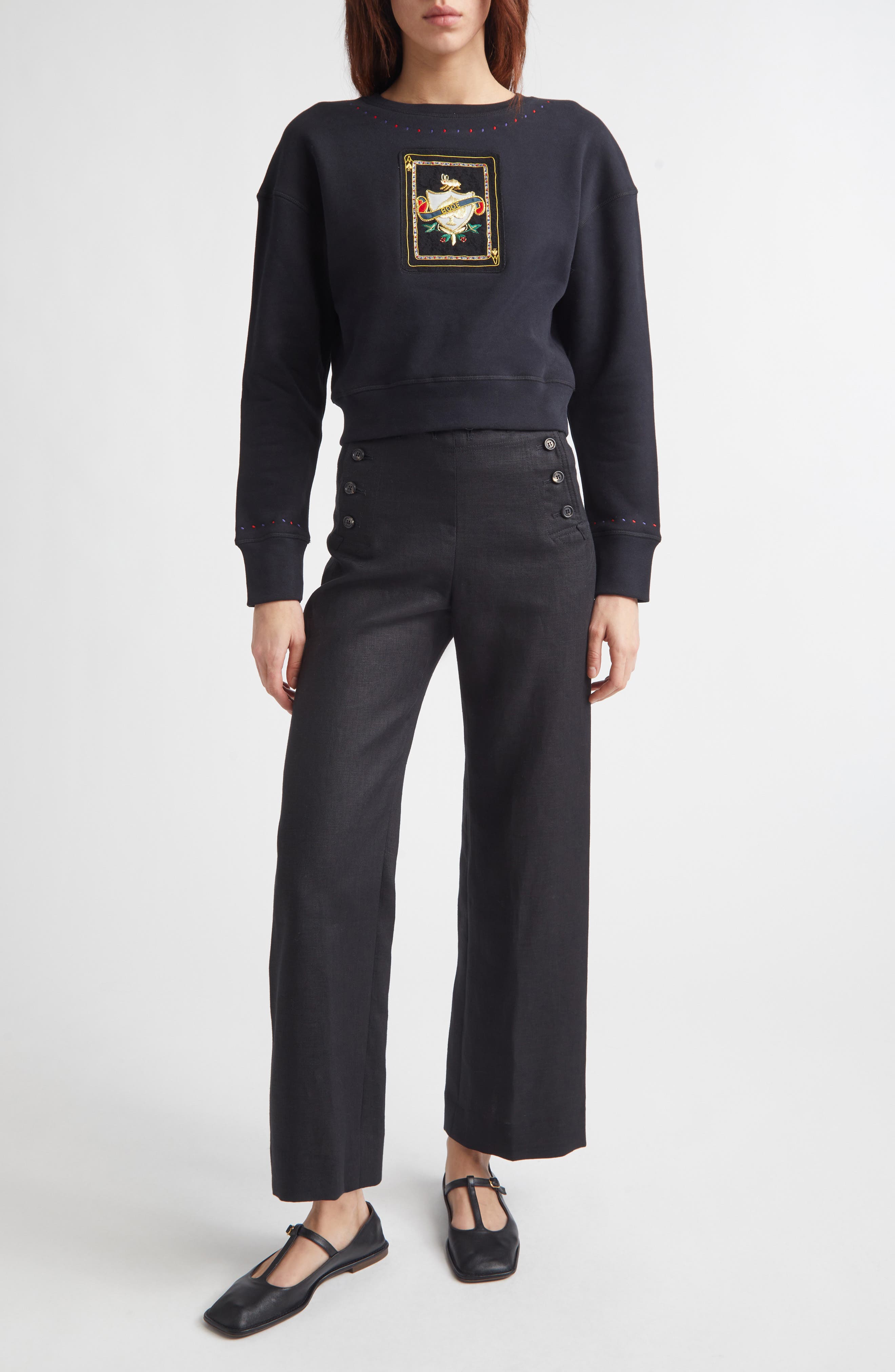 Bullion Card Cotton Graphic Sweatshirt - image 2