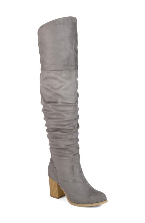 JOURNEE Kaison Ruched Tall Boot - Extra Wide Calf (Women)