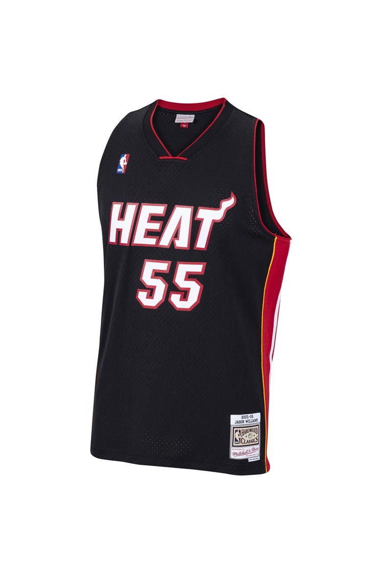 Men's Mitchell & Ness Jason Williams Black Miami Heat 2005/06 Hardwood Classics Swingman Jersey, Alternate, color, Black