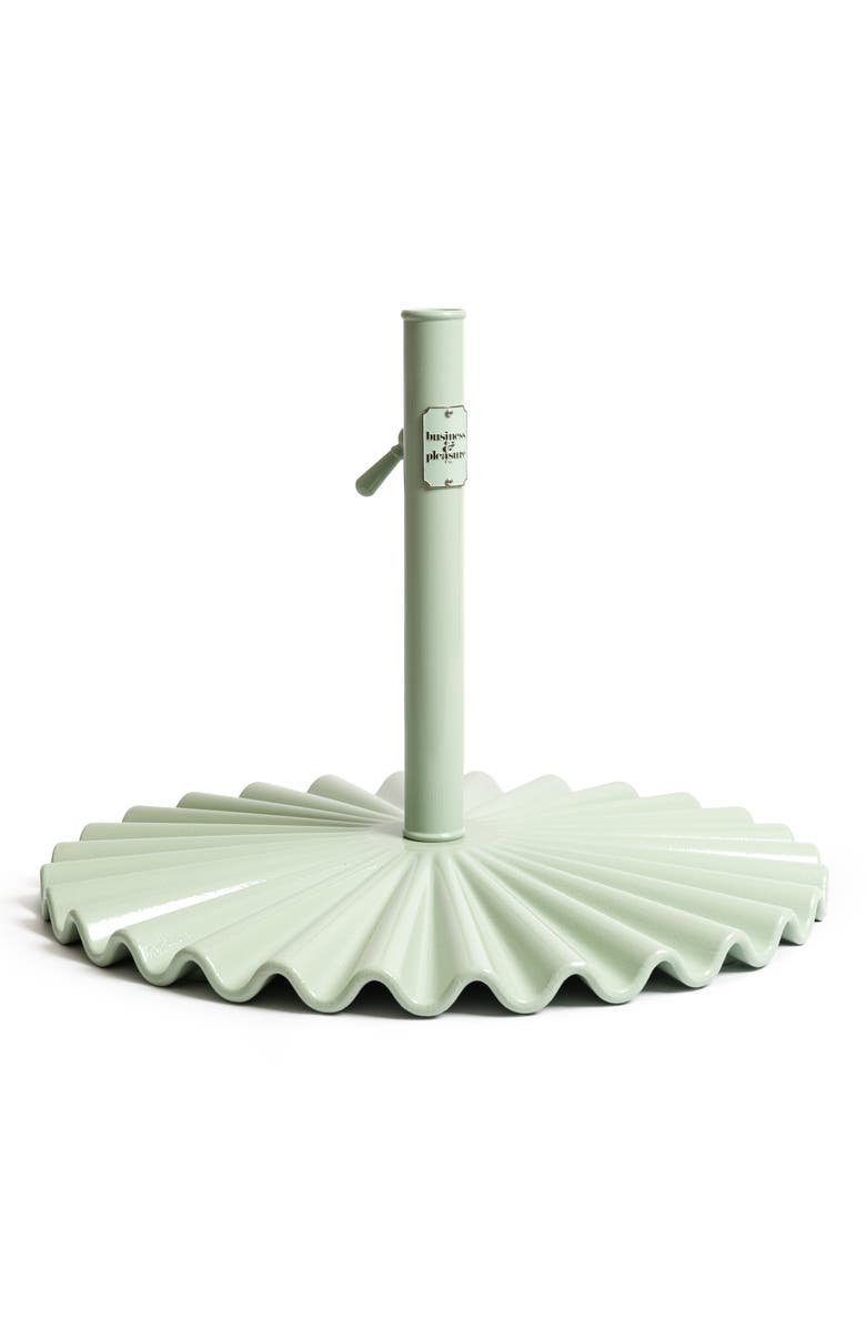 BUSINESS AND PLEASURE CO The Clamshell Base Umbrella Stand, Main, color, Sage Green