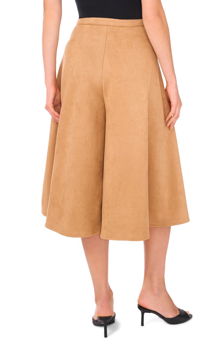 Ted Baker Faux Suede Wide Leg Culottes, Alternate, color, Light Brown