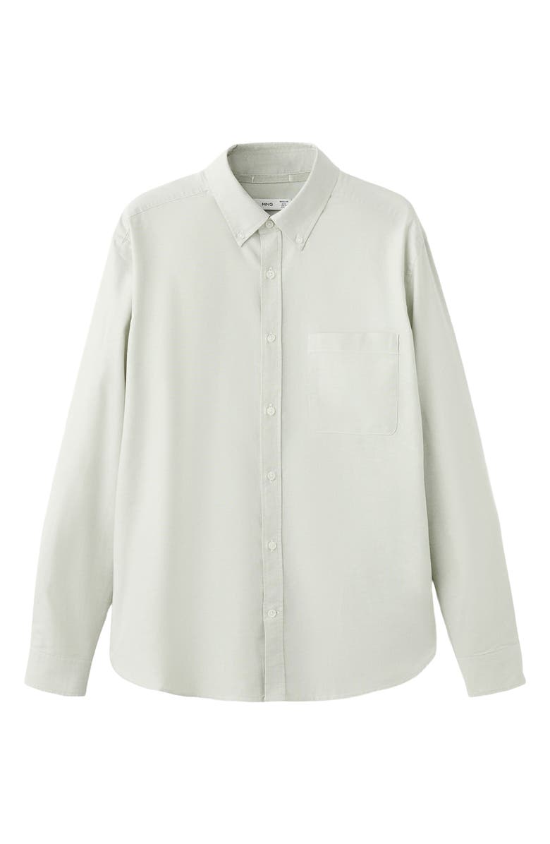 MANGO Regular Fit Oxford Button-Down Shirt, Alternate, color, Pastel Green