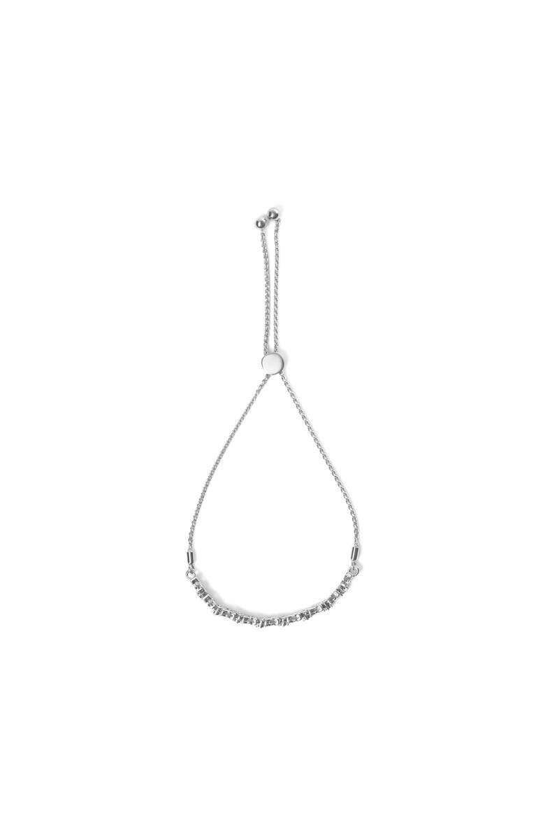 Haus of Brilliance Silver 1/4 Cttw Diamond Marquise Shaped Link Adjustable Bolo Bracelet, Alternate, color, White