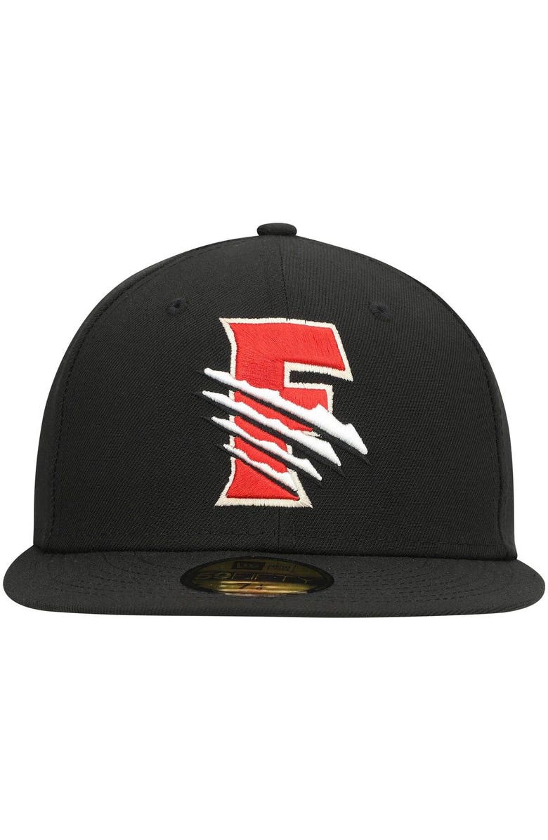 New Era Men's New Era Black Fresno Grizzlies Authentic Collection Road 59FIFTY Fitted Hat, Alternate, color, 