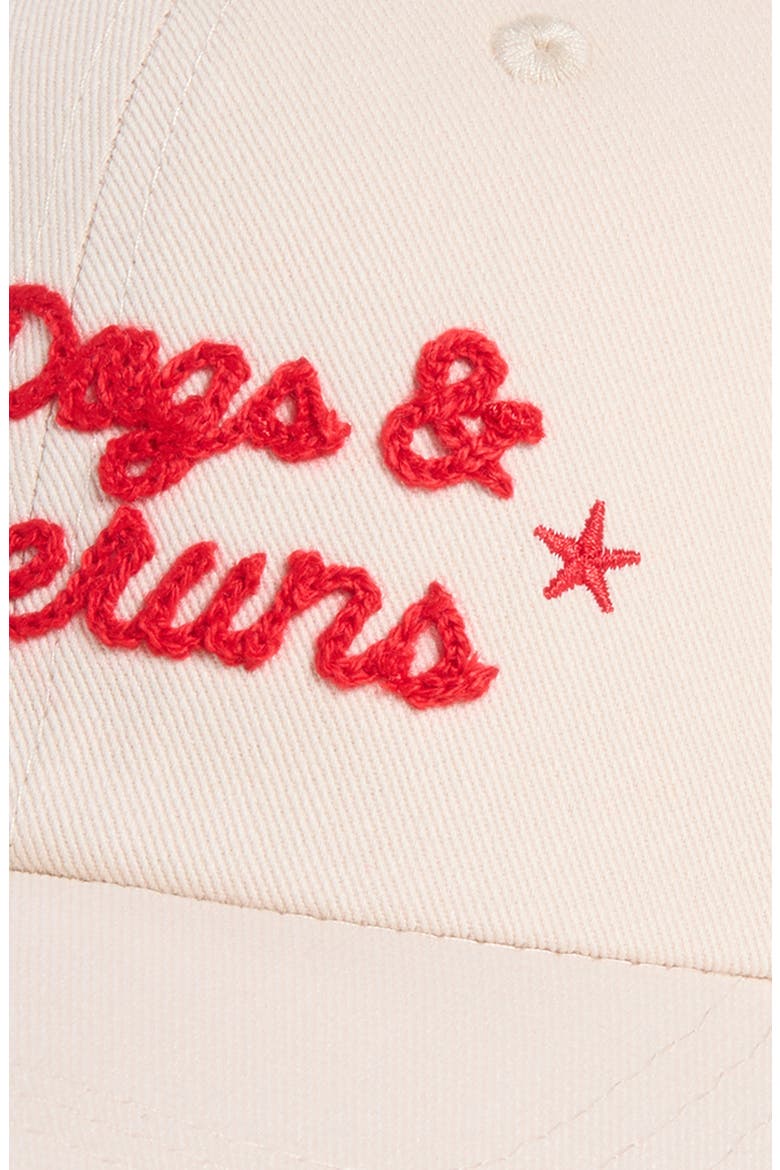 Embroidered Cotton Twill Baseball Cap, Alternate, color, HOT DOGS
