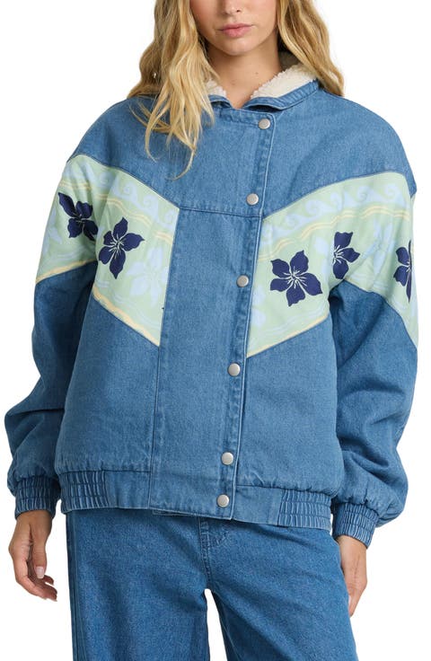 Surf's Call Oversized Denim Jacket