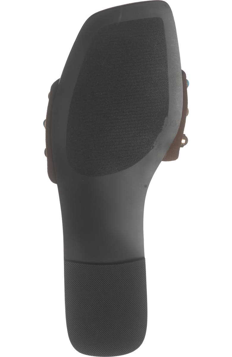 Steve Madden Lettie Studded Slide Sandal, Alternate, color, Brown Suede