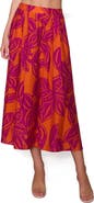 MELLODAY Floral Print Midi Skirt