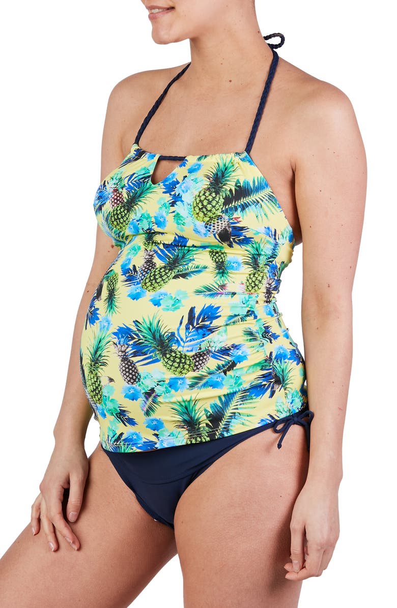 Cache Coeur Aloha Tankini Maternity Swimsuit, Main, color, 