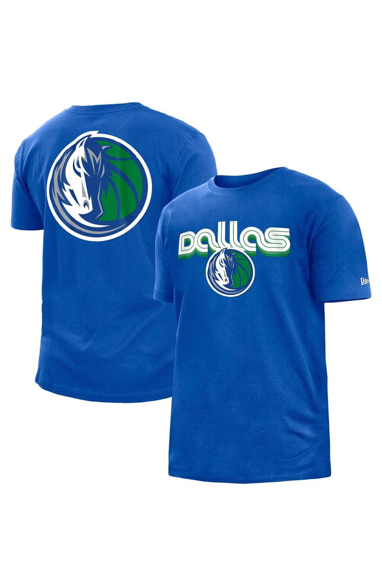 New Era Men's New Era Blue Dallas Mavericks 2022/23 City Edition Brushed Jersey T-Shirt, Main, color,