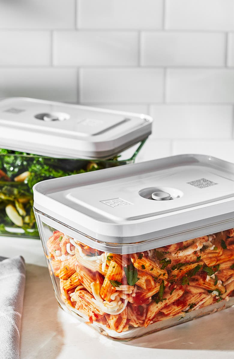 ZWILLING Fresh & Save 2-Piece Glass Vacuum Container Set, Alternate, color, White