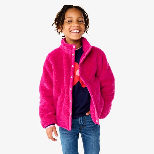 Primary Kids Teddy Fleece Jacket In Pink