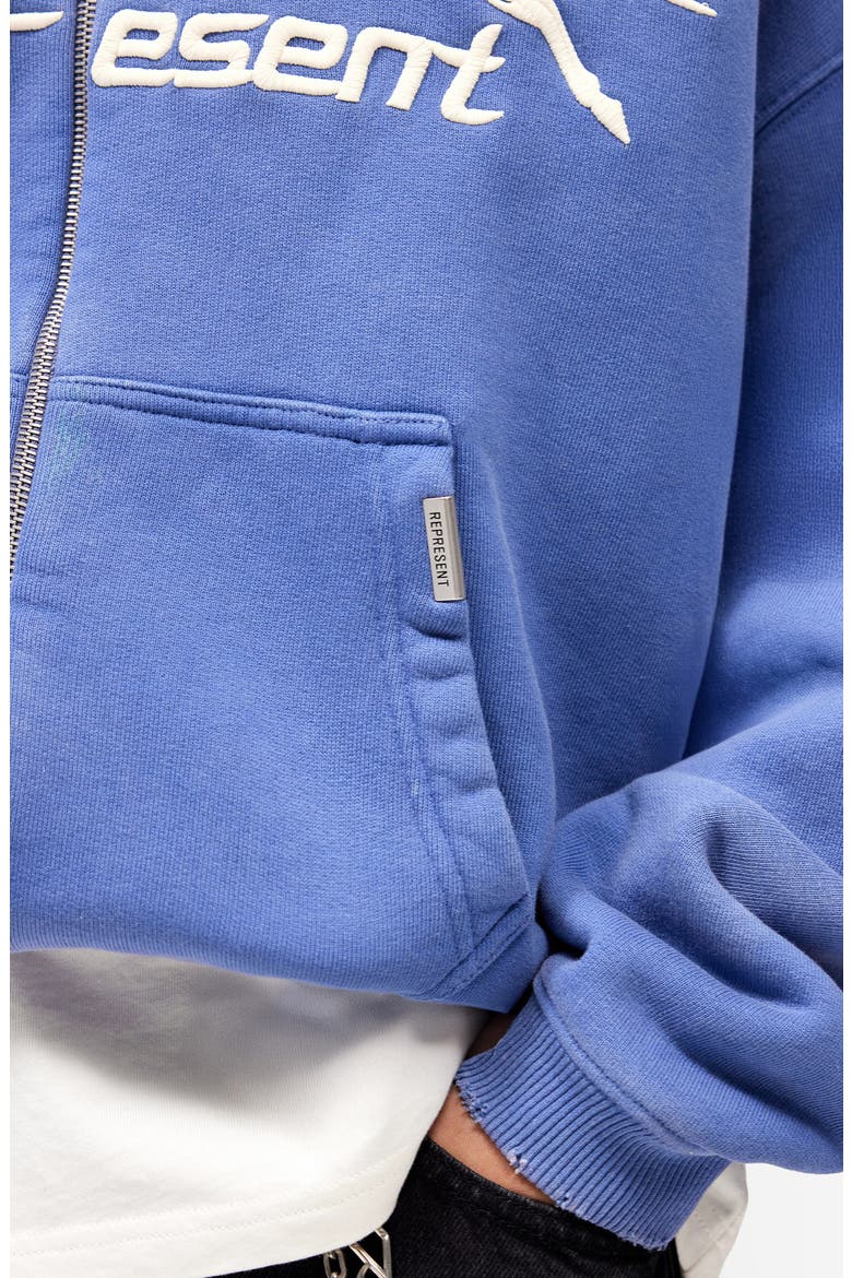 Pegasus Graphic Zip Hoodie, Alternate, color, INDIGO