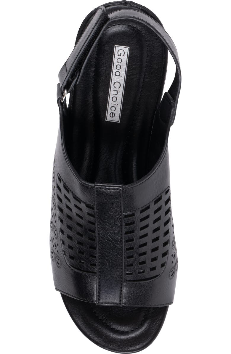 GOOD CHOICE NEW YORK Mahina Wedge Sandal, Alternate, color, Black