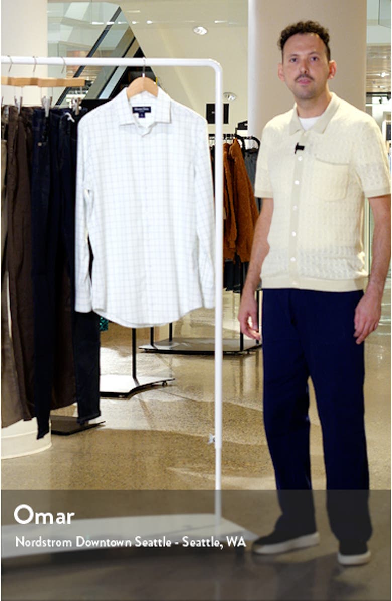 Leeward Trim Fit Check Performance Button-Up Shirt, sales video thumbnail