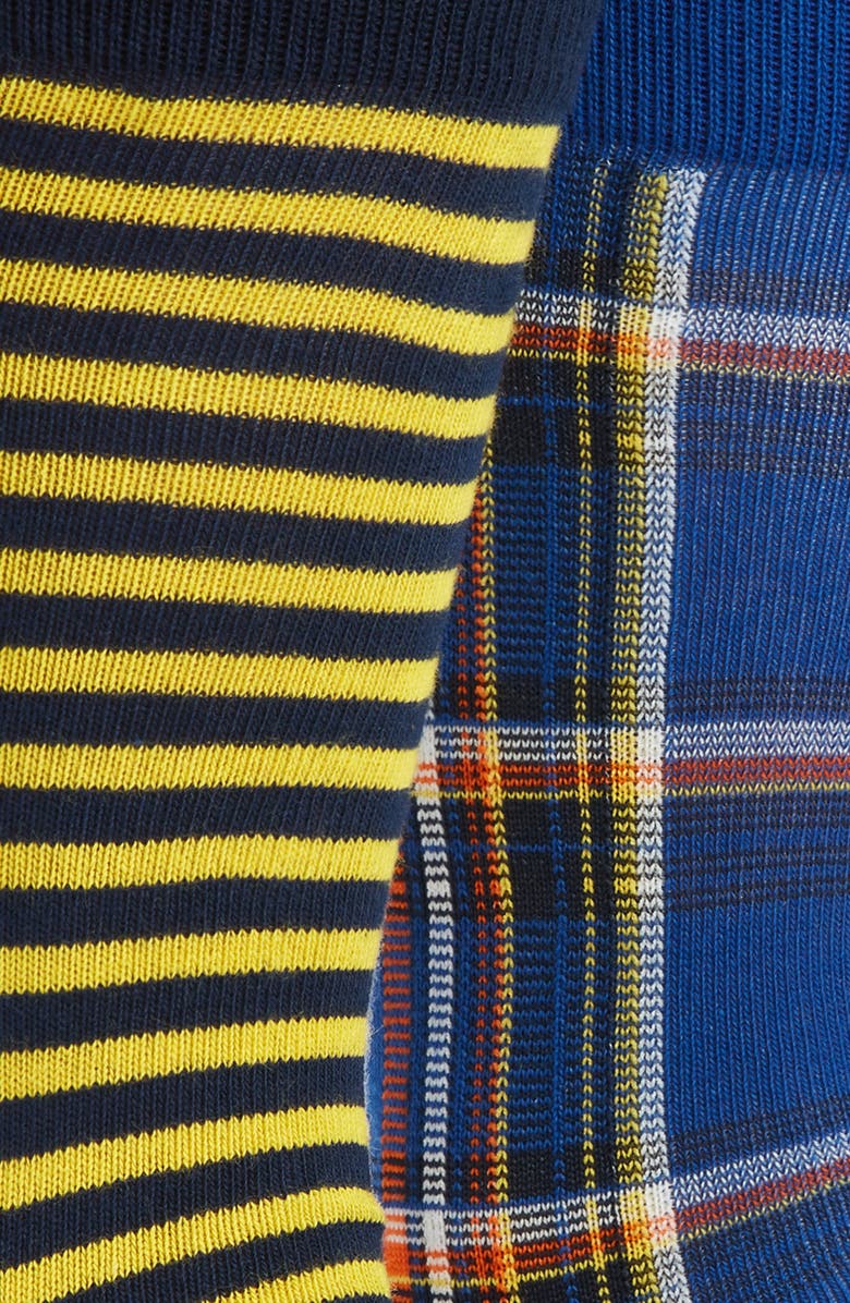 Polo Ralph Lauren Assorted 2-Pack Plaid & Stripe Dress Socks, Alternate, color,