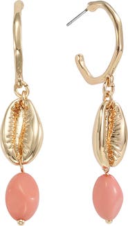 Ettika Cowrie Shell Drop Earrings