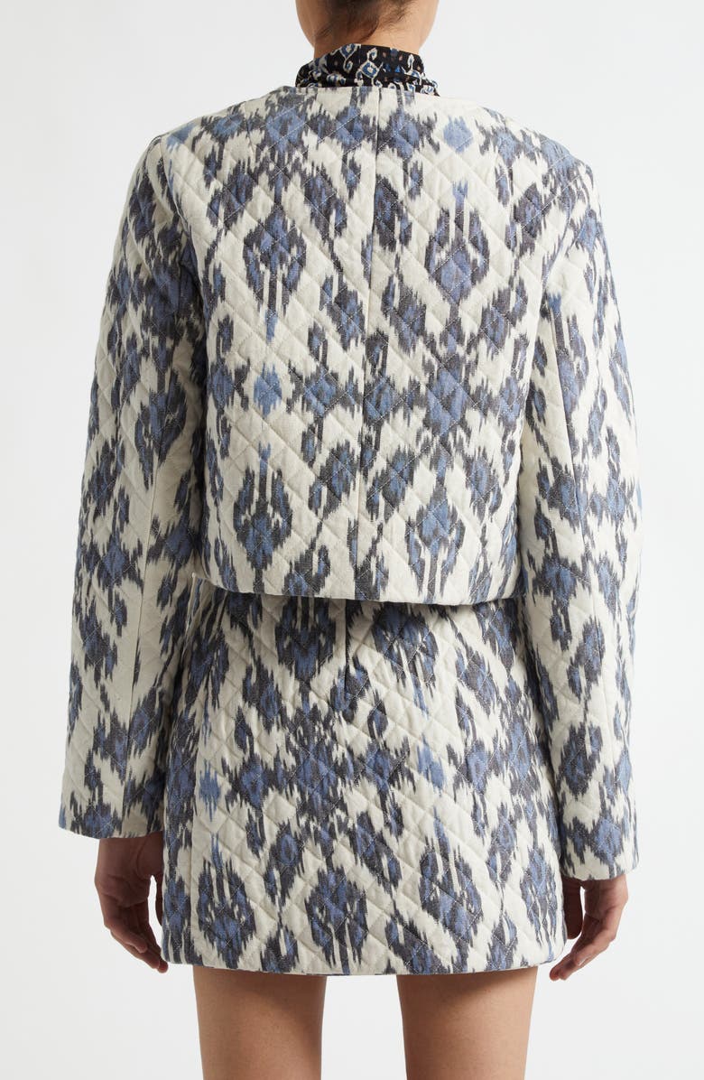 Ulla Johnson Dione Diamond Stitch Jacket, Alternate, color, Celeste