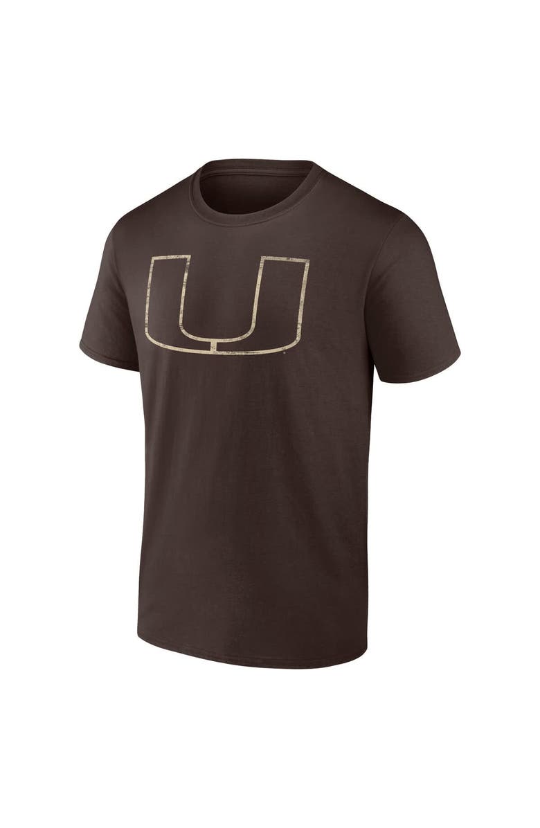 FANATICS Men's Fanatics Brown Miami Hurricanes Express T-Shirt, Alternate, color, Brown