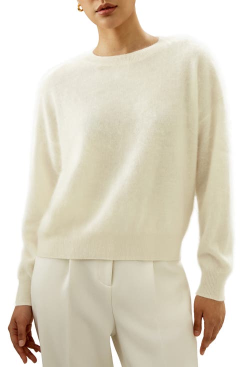 Classic Round Neck Cashmere Sweater for Women