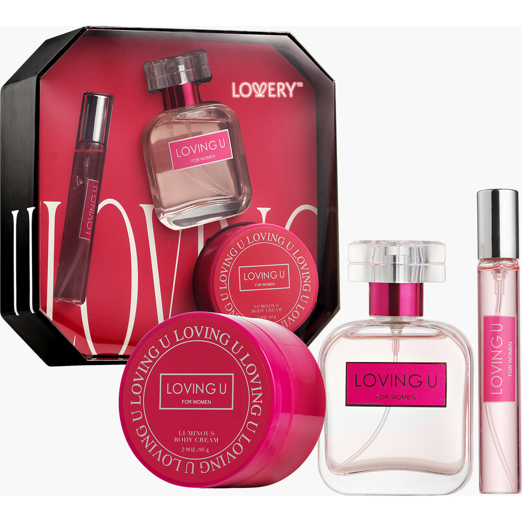 Lovery 3-pc. Loving U Beauty Pampering Body Care Gift Set In Transparent